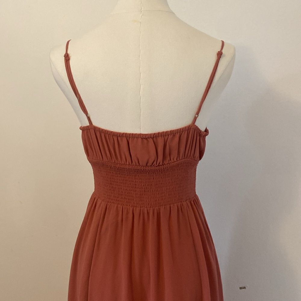 Aritzia Wilfred Genoa Smocked-waist Midi Dress Size Small - Picture 8 of 14